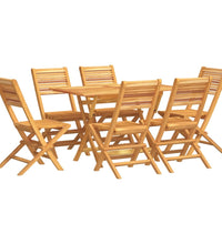 7-tlg. Garten-Essgruppe Massivholz Teak