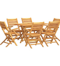 7-tlg. Garten-Essgruppe Massivholz Teak