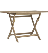 7-tlg. Garten-Essgruppe Grau Massivholz Teak