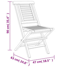 Gartenstühle 4 Stk. Klappbar 47x63x90 cm Massivholz Teak