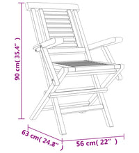 Gartenstühle 4 Stk. Klappbar 56x63x90 cm Massivholz Teak