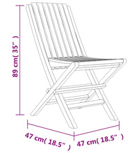 Gartenstühle 4 Stk. Klappbar 47x47x89 cm Massivholz Teak