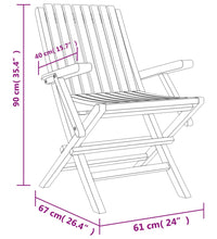 Gartenstühle 4 Stk. Klappbar 61x67x90 cm Massivholz Teak