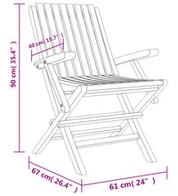 Gartenstühle 6 Stk. Klappbar 61x67x90 cm Massivholz Teak