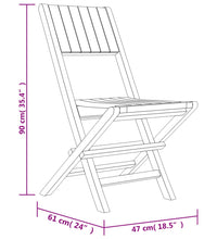 Gartenstühle 4 Stk. Klappbar 47x61x90 cm Massivholz Teak