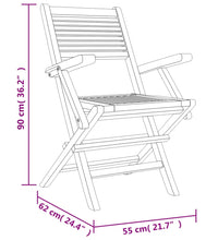 Gartenstühle 4 Stk. Klappbar 55x62x90 cm Massivholz Teak