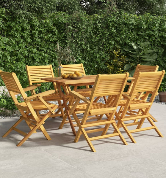 Gartenstühle 6 Stk. Klappbar 55x62x90 cm Massivholz Teak