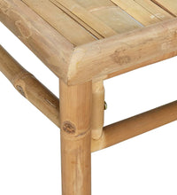 7-tlg. Garten-Lounge-Set mit Hellgrauen Kissen Bambus