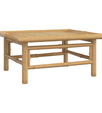 11-tlg. Garten-Lounge-Set mit Grünen Kissen Bambus