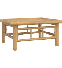 10-tlg. Garten-Lounge-Set mit Cremeweißen Kissen Bambus