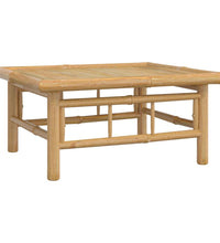 11-tlg. Garten-Lounge-Set mit Cremeweißen Kissen Bambus