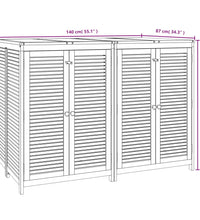 Gartenbox 140x87x104 cm Massivholz Akazie