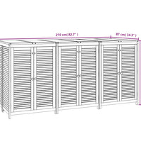 Gartenbox 210x87x104 cm Massivholz Akazie