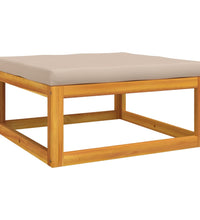 11-tlg. Garten-Lounge-Set mit Taupe Kissen Massivholz