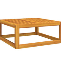 11-tlg. Garten-Lounge-Set mit Hellgrauen Kissen Massivholz