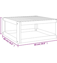 7-tlg. Garten-Lounge-Set mit Grünen Kissen Massivholz