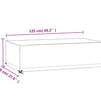 Gartenmöbel-Abdeckungen 2 Stk. 8 Ösen 125x70x35 cm Rechteckig