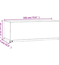 Gartenmöbel-Abdeckungen 2 Stk. 8 Ösen 192x82x65 cm Rechteckig