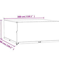 Gartenmöbel-Abdeckungen 2 Stk. 16 Ösen 300x300x75cm Quadratisch