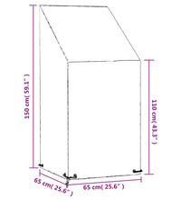 Abdeckungen für Gartenstühle 2 Stk. 8 Ösen 65x65x110/150 cm