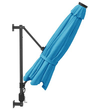 Wand-Sonnenschirm mit LEDs Meerblau 290 cm