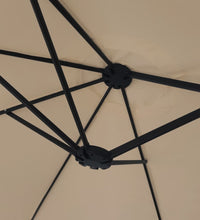 Doppelsonnenschirm Taupe 449x245 cm