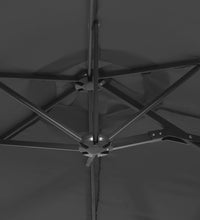 Doppel-Sonnenschirm mit LED-Leuchten Anthrazit 316x240 cm