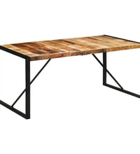 Esstisch 175x90x76 cm Raues Massivholz Mango