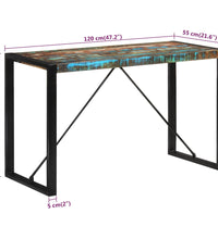 Esstisch 120x55x76 cm Altholz Massiv