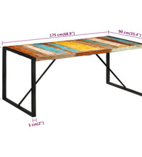Esstisch 175x90x76 cm Altholz Massiv