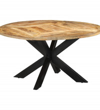 Esstisch Ø150x76 cm Massives Raues Mangoholz