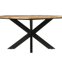 Esstisch Ø150x76 cm Massives Raues Mangoholz
