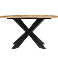 Esstisch Ø150x76 cm Massives Raues Mangoholz