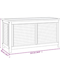 Gartenbox mit Beutel 114x50x58 cm Massivholz Teak