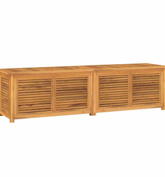 Gartenbox mit Beutel 200x50x55 cm Massivholz Teak