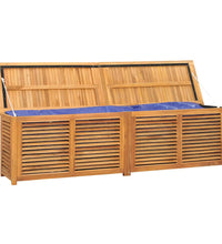Gartenbox mit Beutel 200x50x55 cm Massivholz Teak