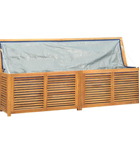 Gartenbox mit Beutel 200x50x55 cm Massivholz Teak