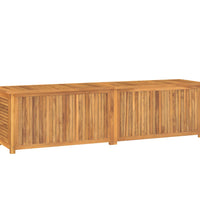 Gartenbox mit Beutel 200x50x55 cm Massivholz Teak