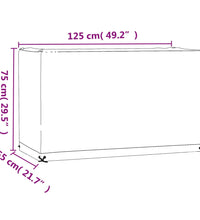 Gartenmöbel-Abdeckung 8 Ösen 125x55x75 cm Rechteckig