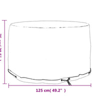 Gartenmöbel-Abdeckung 6 Ösen Ø125x75 cm Rund