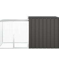Kaninchenkäfig Anthrazit 200x91x100 cm Verzinkter Stahl