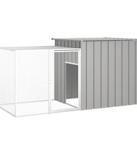 Kaninchenkäfig Grau 200x91x100 cm Verzinkter Stahl