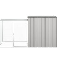 Kaninchenkäfig Grau 200x91x100 cm Verzinkter Stahl