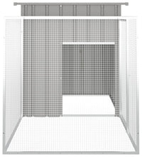 Kaninchenkäfig Grau 200x91x100 cm Verzinkter Stahl