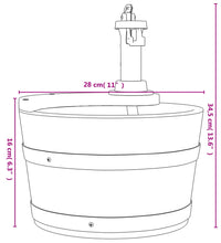 Gartenbrunnen mit Pumpe 28x28x34,5 cm Massivholz Tanne