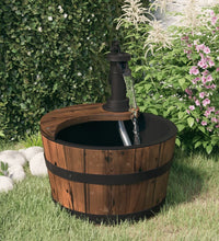 Gartenbrunnen mit Pumpe 28x28x34,5 cm Massivholz Tanne