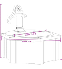 Gartenbrunnen mit Pumpe 57x57x53 cm Massivholz Tanne