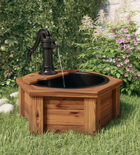 Gartenbrunnen mit Pumpe 57x57x53 cm Massivholz Tanne