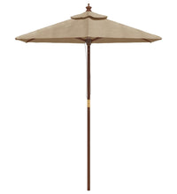Sonnenschirm mit Holzmast Taupe 196x231 cm