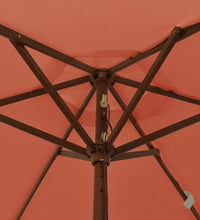 Sonnenschirm mit Holzmast Terrakotta 196x231 cm